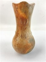 Unique Earth Tone Pit Fired Pottery Vase