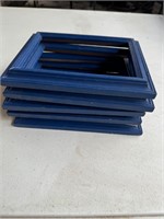 Stack of Blue Picture Frames