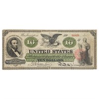 FR. 93 1862 $10 TEN DOLLARS LEGAL TENDER USN VF+