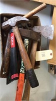 Assorted hammers and hatchets