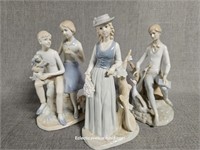 Lladro Like Figurines Lot of 3 Japan