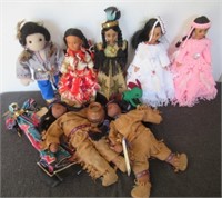 (7) Native American dolls and accessories.