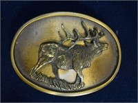 Brass Moose /  Elk Belt Buckle