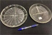 PAIR DIVIDED GLASS PLATES