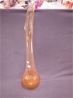 27 3/4" mid-century amber swung vase by LE Smith