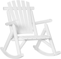 Outsunny Outdoor Wooden Rocking Chair  Single-Pers