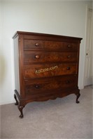 Hand crafted solid Mahogany 5 drawer chest with