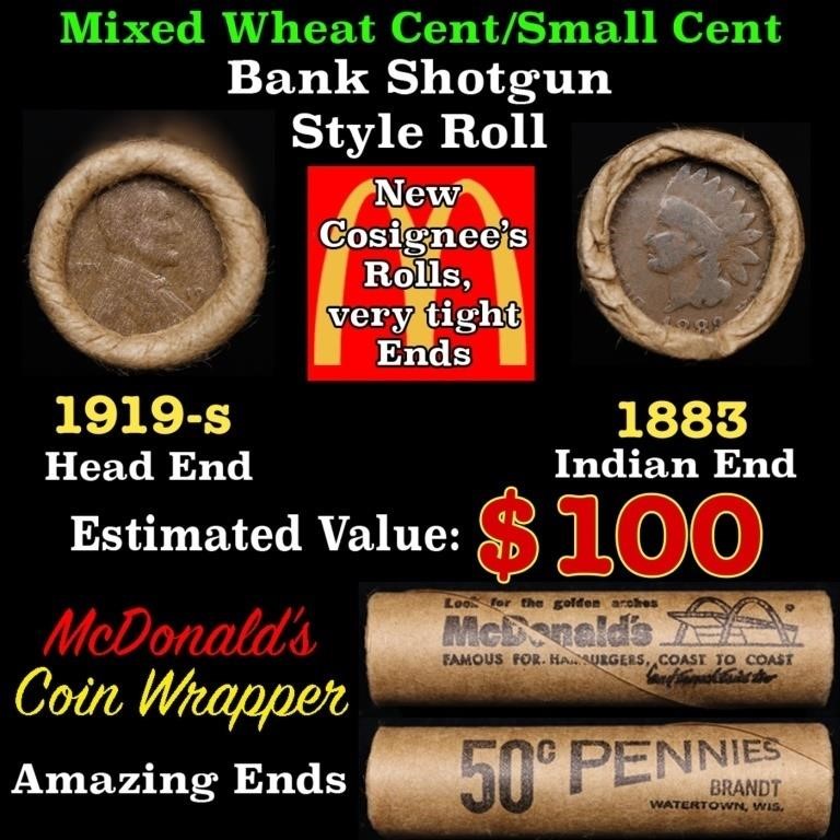 Small Cent Mixed Roll Orig Brandt McDonalds Wrappe