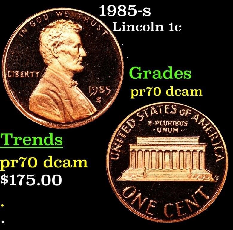 Proof 1985-s Lincoln Cent 1c Grades GEM++ Proof De