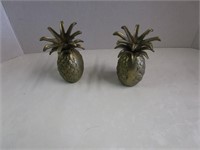 Vintage brass pineapples