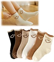 Slegrey 6 Pairs Smile Face Socks