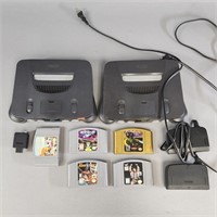 (2) NINTENDO 64 CONSOLES WITH GAMES