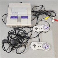 SUPER NINTENDO WITH CORDS & CONTROLLER