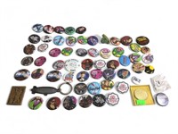 Vintage Pinback Buttons Avengers,Supa Hot and more