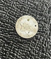 1853 US Three Cent Silver