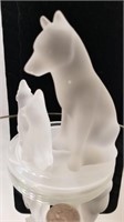 Glass Bear Candle Holder - Party Lite