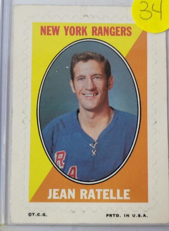 1970-71 Topps Jean Ratelle Card