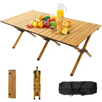 Folding Camping Table, 4ft Low Height Portable Fo