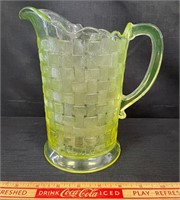 DESIRABLE GREEN URANIUM GLASS PITCHER