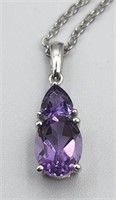 Sterling Amethyst 20in Necklace