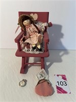Ginny Doll Furniture Rocker, Doll & Accessories