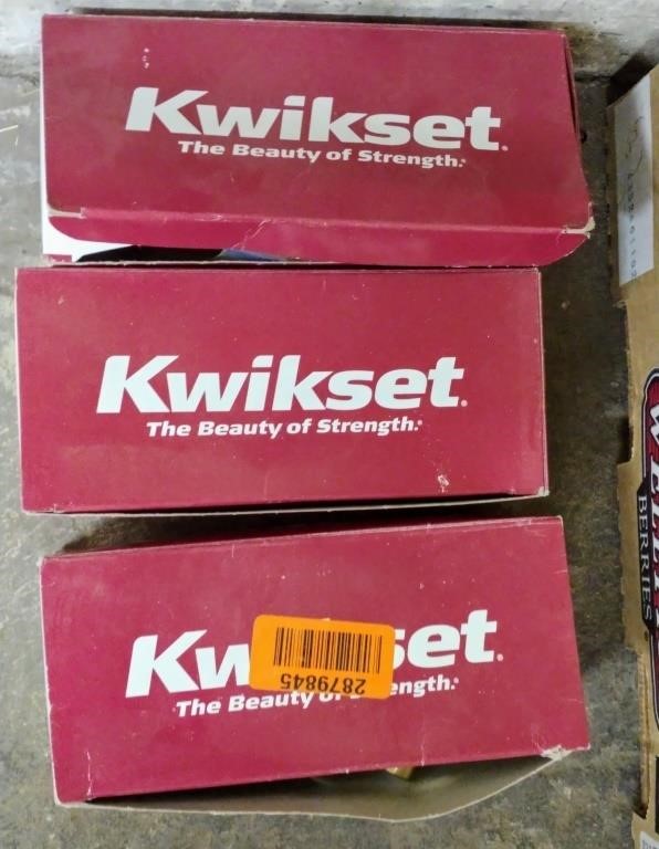 3 KWIKSET DOOR KNOB SETS