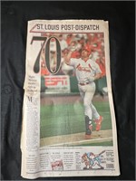 Mark McGwire STL Post    #70 Home Runs