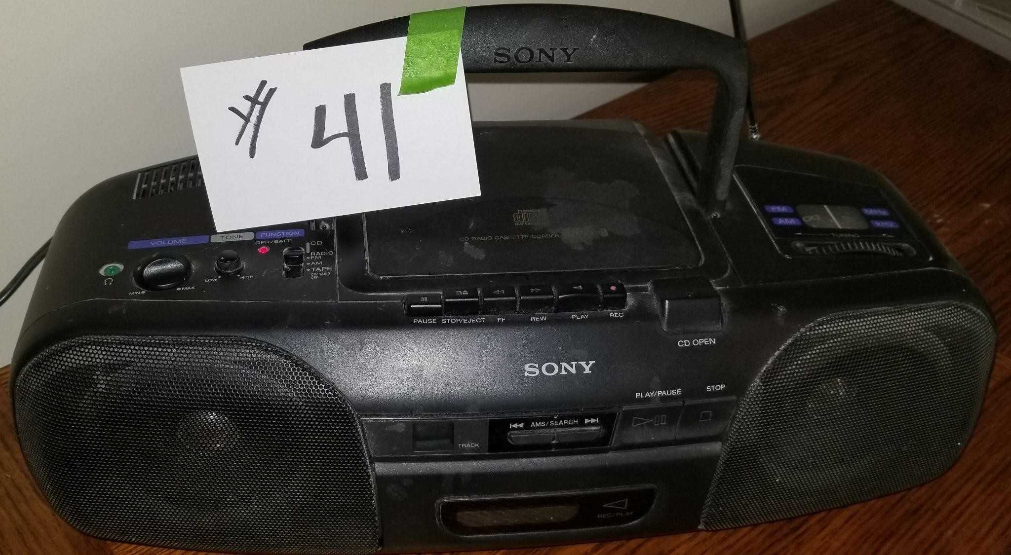 Sony AM/FM CD Player & Cassette Player-