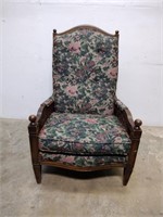 Vintage Caned Floral Arm Chair