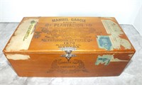 WOODEN MANUEL GARCIA 1870 PARIS EXPO CIGAR BOX