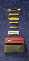 Tray Of (5) Pocket Knives & (2) Utility Tools