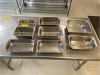 8- Stainless Steel Warming Trays Various Sizes