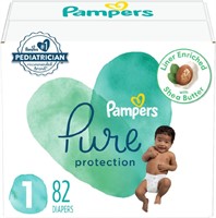 82 Ct-Pampers Pure Diapers  Size 1