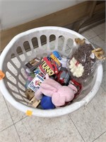 Laundry Basket of Toys & Games