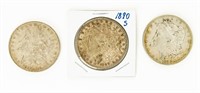 Coin 3 Morgan Silver Dollars-VF-XF