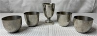 VTG Stieff & Eales Pewter Jefferson Cups & Goblet