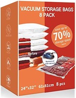 8 PACK VACUUM STORAGE BAGS