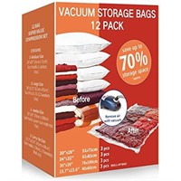 12 PACK VACUUM STORAGE BAGS