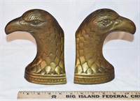 VINTAGE SOLID BRASS EAGLE BOOKENDS