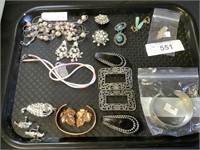 Pewter, copper designer jewelry, Cora set.