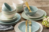 16pc Stoneware Assorted Dinnerware Set