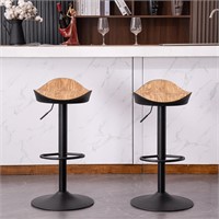 YOUNIKE Adjustable Swivel Bar Stools (Set of 2)