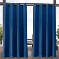 Grommet Top Curtain Panel Pair, 54"x96", Azure