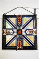Square Stained Glass Wall Hanging 18" x 18"