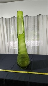 MCM GREEN SWUNG VASE 31" TALL