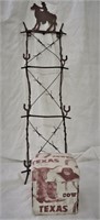 METAL HAT RACK *COWBOY*TEXAS * MORE