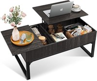 WLIVE Lift Top Coffee Table Black