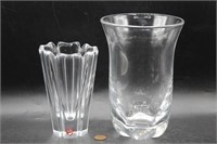 1930's Signed Orrefors Sweden Crystal Vase+