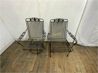 2 IRON CHAIRS