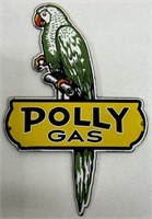 ANTIQUE PORCELAIN POLLY GAS SIGN